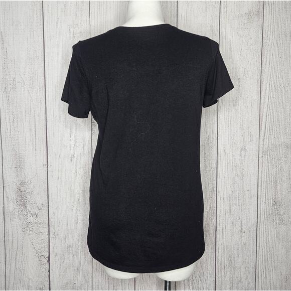 Torrid Slim Fit HAPPY CAMPER Black Short Sleeve T-Shirt, sz 1 - Picture 4 of 5